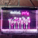 ADVPRO Cocktail Party Home Bar Club Pub Dual Color LED Neon Sign st6-i3175 - White & Purple