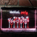 ADVPRO Cocktail Party Home Bar Club Pub Dual Color LED Neon Sign st6-i3175 - White & Red