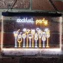 ADVPRO Cocktail Party Home Bar Club Pub Dual Color LED Neon Sign st6-i3175 - White & Yellow