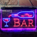 ADVPRO Bar Bottle Glass Display Open Home Decoration Dual Color LED Neon Sign st6-i3182 - Blue & Red