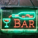 ADVPRO Bar Bottle Glass Display Open Home Decoration Dual Color LED Neon Sign st6-i3182 - Green & Red