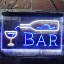 ADVPRO Bar Bottle Glass Display Open Home Decoration Dual Color LED Neon Sign st6-i3182 - White & Blue