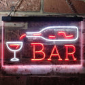 ADVPRO Bar Bottle Glass Display Open Home Decoration Dual Color LED Neon Sign st6-i3182 - White & Red