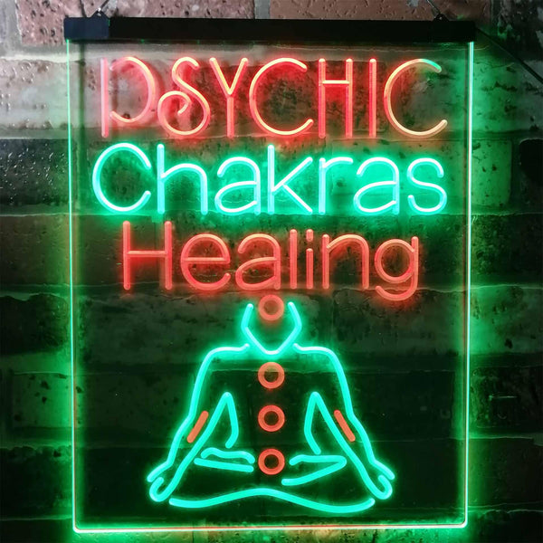 ADVPRO Psychic Chakras Healing Display Shop  Dual Color LED Neon Sign st6-i3183 - Green & Red