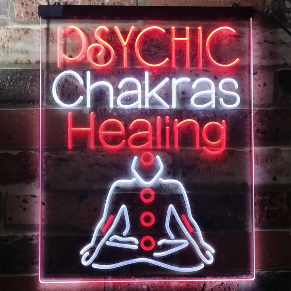 ADVPRO Psychic Chakras Healing Display Shop  Dual Color LED Neon Sign st6-i3183 - White & Red