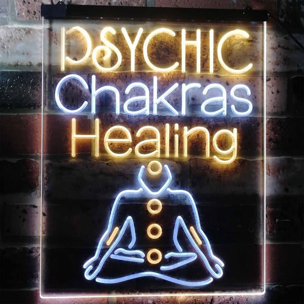 ADVPRO Psychic Chakras Healing Display Shop  Dual Color LED Neon Sign st6-i3183 - White & Yellow
