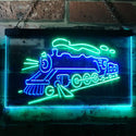 ADVPRO Train Lover Kid Room Decoration Display Dual Color LED Neon Sign st6-i3184 - Green & Blue