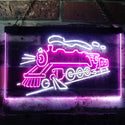 ADVPRO Train Lover Kid Room Decoration Display Dual Color LED Neon Sign st6-i3184 - White & Purple