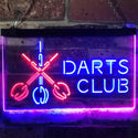 ADVPRO Dart Clubs Bar Pub VIP Open Dual Color LED Neon Sign st6-i3185 - Blue & Red