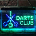 ADVPRO Dart Clubs Bar Pub VIP Open Dual Color LED Neon Sign st6-i3185 - Green & Blue