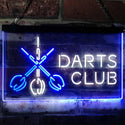 ADVPRO Dart Clubs Bar Pub VIP Open Dual Color LED Neon Sign st6-i3185 - White & Blue