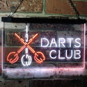ADVPRO Dart Clubs Bar Pub VIP Open Dual Color LED Neon Sign st6-i3185 - White & Orange