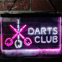 ADVPRO Dart Clubs Bar Pub VIP Open Dual Color LED Neon Sign st6-i3185 - White & Purple