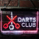 ADVPRO Dart Clubs Bar Pub VIP Open Dual Color LED Neon Sign st6-i3185 - White & Red