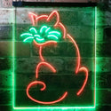ADVPRO Cat Kitten Lover Pet Shop Grooming Night Light  Dual Color LED Neon Sign st6-i3186 - Green & Red