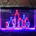 ADVPRO Bar Pub Club Home Decoration Cocktails Display Dual Color LED Neon Sign st6-i3187 - Blue & Red