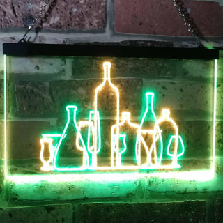 ADVPRO Bar Pub Club Home Decoration Cocktails Display Dual Color LED Neon Sign st6-i3187 - Green & Yellow