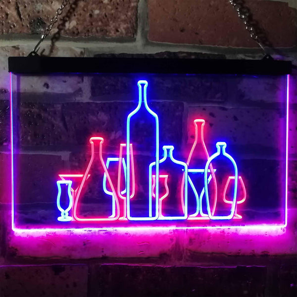 ADVPRO Bar Pub Club Home Decoration Cocktails Display Dual Color LED Neon Sign st6-i3187 - Red & Blue