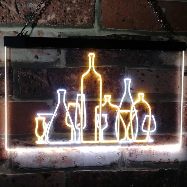 ADVPRO Bar Pub Club Home Decoration Cocktails Display Dual Color LED Neon Sign st6-i3187 - White & Yellow