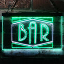 ADVPRO BAR Display Open Home Decoration Man Cave Dual Color LED Neon Sign st6-i3188 - White & Green
