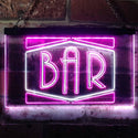 ADVPRO BAR Display Open Home Decoration Man Cave Dual Color LED Neon Sign st6-i3188 - White & Purple