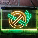 ADVPRO No Smoking Non Smoke Warning Shop Restaurant Dual Color LED Neon Sign st6-i3189 - Green & Yellow