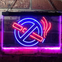 ADVPRO No Smoking Non Smoke Warning Shop Restaurant Dual Color LED Neon Sign st6-i3189 - Red & Blue