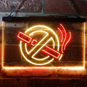 ADVPRO No Smoking Non Smoke Warning Shop Restaurant Dual Color LED Neon Sign st6-i3189 - Red & Yellow