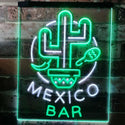 ADVPRO Mexico Bar Cactus Display Restaurant Open  Dual Color LED Neon Sign st6-i3190 - White & Green
