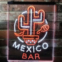 ADVPRO Mexico Bar Cactus Display Restaurant Open  Dual Color LED Neon Sign st6-i3190 - White & Orange