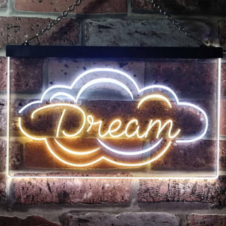 ADVPRO Dream Cloud Bedroom Room Den Man Cave Display Dual Color LED Neon Sign st6-i3200 - White & Yellow