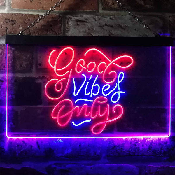 ADVPRO Good Vibes Only Bedroom Living Room Home Decor Dual Color LED Neon Sign st6-i3201 - Blue & Red