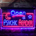 ADVPRO Psychic Reader Open Moon Star Room Decor Dual Color LED Neon Sign st6-i3204 - Red & Blue