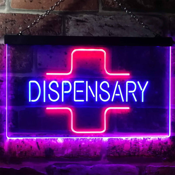 ADVPRO Dispensary Cross Shop Wall Decor Display Dual Color LED Neon Sign st6-i3205 - Red & Blue