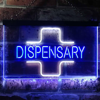 ADVPRO Dispensary Cross Shop Wall Decor Display Dual Color LED Neon Sign st6-i3205 - White & Blue