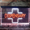 ADVPRO Dispensary Cross Shop Wall Decor Display Dual Color LED Neon Sign st6-i3205 - White & Orange