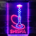 ADVPRO Hookah Shisha Shop Home Room Man Cave Decor  Dual Color LED Neon Sign st6-i3208 - Blue & Red