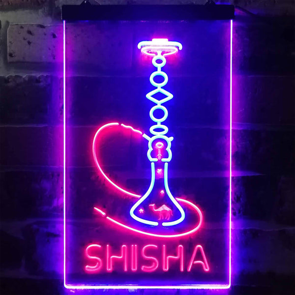 ADVPRO Hookah Shisha Shop Home Room Man Cave Decor  Dual Color LED Neon Sign st6-i3208 - Blue & Red