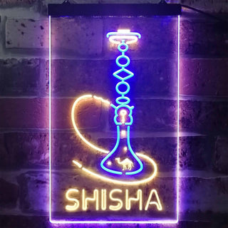 ADVPRO Hookah Shisha Shop Home Room Man Cave Decor  Dual Color LED Neon Sign st6-i3208 - Blue & Yellow