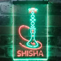 ADVPRO Hookah Shisha Shop Home Room Man Cave Decor  Dual Color LED Neon Sign st6-i3208 - Green & Red