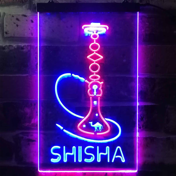 ADVPRO Hookah Shisha Shop Home Room Man Cave Decor  Dual Color LED Neon Sign st6-i3208 - Red & Blue