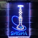 ADVPRO Hookah Shisha Shop Home Room Man Cave Decor  Dual Color LED Neon Sign st6-i3208 - White & Blue