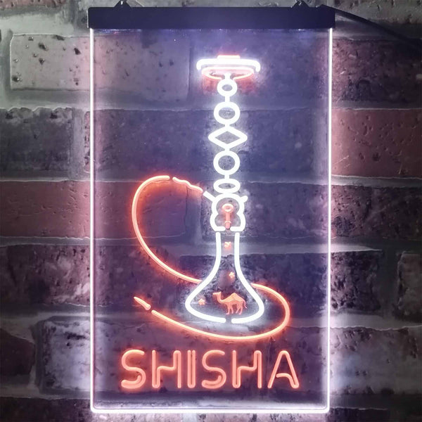 ADVPRO Hookah Shisha Shop Home Room Man Cave Decor  Dual Color LED Neon Sign st6-i3208 - White & Orange