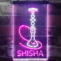 ADVPRO Hookah Shisha Shop Home Room Man Cave Decor  Dual Color LED Neon Sign st6-i3208 - White & Purple