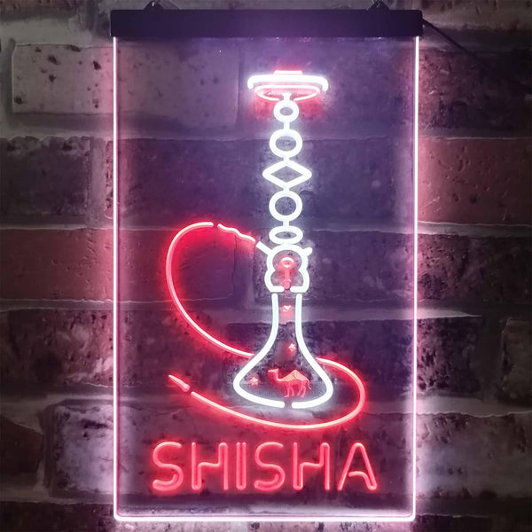 ADVPRO Hookah Shisha Shop Home Room Man Cave Decor  Dual Color LED Neon Sign st6-i3208 - White & Red