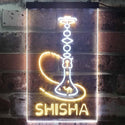 ADVPRO Hookah Shisha Shop Home Room Man Cave Decor  Dual Color LED Neon Sign st6-i3208 - White & Yellow