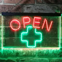 ADVPRO Open Medical Cross Shop Display Decor Dual Color LED Neon Sign st6-i3209 - Green & Red