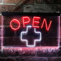 ADVPRO Open Medical Cross Shop Display Decor Dual Color LED Neon Sign st6-i3209 - White & Red