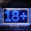 ADVPRO 18+ Man Cave Bedroom Home Den Garage Decor Dual Color LED Neon Sign st6-i3211 - White & Blue