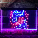 ADVPRO Good Vibes Only Man Cave Bar Room Decor Dual Color LED Neon Sign st6-i3212 - Red & Blue
